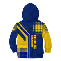 Colombia Flag Colors Kid Hoodie with National Crest and Libertad y Orden Motto Design - Wonder Print Shop