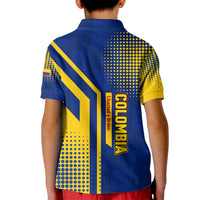 Colombia Flag Colors Kid Polo Shirt with National Crest and Libertad y Orden Motto Design - Wonder Print Shop