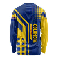 Colombia Flag Colors Long Sleeve Shirt with National Crest and Libertad y Orden Motto Design - Wonder Print Shop