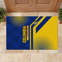 Colombia Flag Colors Rubber Doormat with National Crest and Libertad y Orden Motto Design - Wonder Print Shop