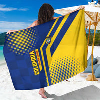 Colombia Flag Colors Sarong with National Crest and Libertad y Orden Motto Design - Wonder Print Shop