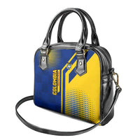 Colombia Flag Colors Shoulder Handbag with National Crest and Libertad y Orden Motto Design - Wonder Print Shop