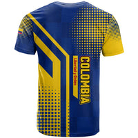 Colombia Flag Colors T Shirt with National Crest and Libertad y Orden Motto Design - Wonder Print Shop