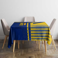 Colombia Flag Colors Tablecloth with National Crest and Libertad y Orden Motto Design - Wonder Print Shop