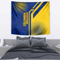 Colombia Flag Colors Tapestry with National Crest and Libertad y Orden Motto Design - Wonder Print Shop