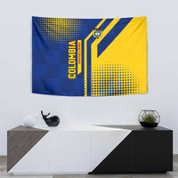Colombia Flag Colors Tapestry with National Crest and Libertad y Orden Motto Design - Wonder Print Shop