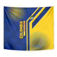 Colombia Flag Colors Tapestry with National Crest and Libertad y Orden Motto Design - Wonder Print Shop