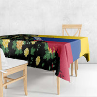 Colombia Yellow Flower Pattern Tablecloth with Flag Colors and Floree de Libertad Design - Wonder Print Shop