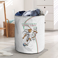 Personalized Iran Football Cheetah Laundry Basket Team Melli Persian Soccer Graphic Art