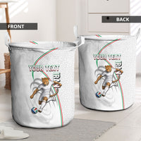 Personalized Iran Football Cheetah Laundry Basket Team Melli Persian Soccer Graphic Art