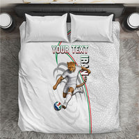 Personalized Iran Football Cheetah Bedding Set Team Melli Persian Soccer Graphic Art