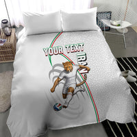 Personalized Iran Football Cheetah Bedding Set Team Melli Persian Soccer Graphic Art