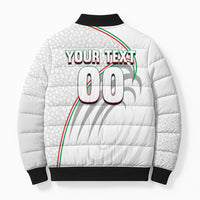 Personalized Iran Football Cheetah Bomber Puffer Jacket Team Melli Persian Soccer Graphic Art