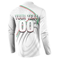 Personalized Iran Football Cheetah Button Sweatshirt Team Melli Persian Soccer Graphic Art