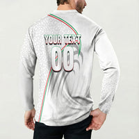 Personalized Iran Football Cheetah Button Sweatshirt Team Melli Persian Soccer Graphic Art