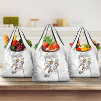 Personalized Iran Football Cheetah Grocery Bag Team Melli Persian Soccer Graphic Art