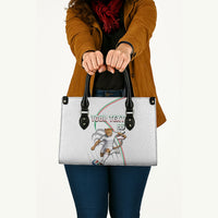 Personalized Iran Football Cheetah Leather Bag Team Melli Persian Soccer Graphic Art