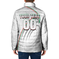 Personalized Iran Football Cheetah Padded Jacket Team Melli Persian Soccer Graphic Art