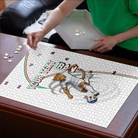 Personalized Iran Football Cheetah Puzzle Team Melli Persian Soccer Graphic Art