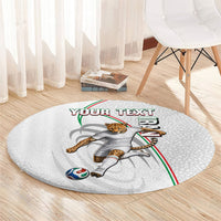 Personalized Iran Football Cheetah Round Carpet Team Melli Persian Soccer Graphic Art