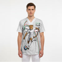 Personalized Iran Football Cheetah Scrub Top Team Melli Persian Soccer Graphic Art
