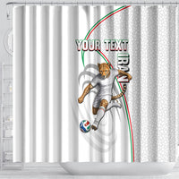 Personalized Iran Football Cheetah Shower Curtain Team Melli Persian Soccer Graphic Art