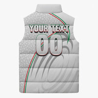 Personalized Iran Football Cheetah Sleeveless Puffer Jacket Team Melli Persian Soccer Graphic Art