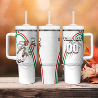 Personalized Iran Football Cheetah Tumbler With Handle Team Melli Persian Soccer Graphic Art