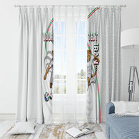 Personalized Iran Football Cheetah Window Curtain Team Melli Persian Soccer Graphic Art