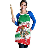 Personalized Iran Football Team Melli Apron Iranian Cheetah Patriotic Flag