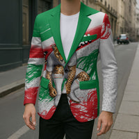 Personalized Iran Football Team Melli Blazer Iranian Cheetah Patriotic Flag