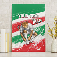 Personalized Iran Football Team Melli Canvas Wall Art Iranian Cheetah Patriotic Flag
