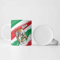 Personalized Iran Football Team Melli Ceramic Mug Iranian Cheetah Patriotic Flag