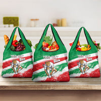 Personalized Iran Football Team Melli Grocery Bag Iranian Cheetah Patriotic Flag