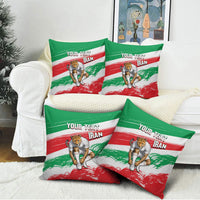Personalized Iran Football Team Melli Pillow Cover Iranian Cheetah Patriotic Flag