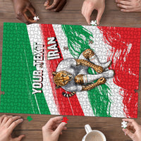 Personalized Iran Football Team Melli Puzzle Iranian Cheetah Patriotic Flag