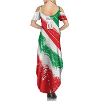 Personalized Iran Football Team Melli Summer Maxi Dress Iranian Cheetah Patriotic Flag