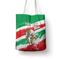 Personalized Iran Football Team Melli Tote Bag Iranian Cheetah Patriotic Flag
