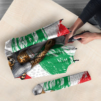 Personalized Iran Football Team Melli Umbrella Iranian Cheetah Patriotic Flag