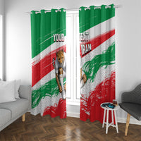 Personalized Iran Football Team Melli Window Curtain Iranian Cheetah Patriotic Flag