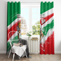 Personalized Iran Football Team Melli Window Curtain Iranian Cheetah Patriotic Flag