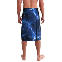 Blue Lightning Bowling Hoodie Lavalava with Striking Ball and Pins Graphic and Custom Name Design - Wonder Print Shop