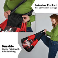 Red Bowling Strike Graphic Grocery Bag with Pins and Ball and Custom Name Design - Wonder Print Shop