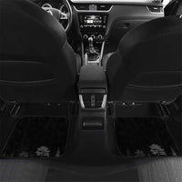 Black and White Disc Golf Tree Graphic Car Mats with Roots Silhouette and Custom Name Design - Wonder Print Shop