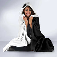 Black and White Disc Golf Tree Graphic Hooded Blanket with Roots Silhouette and Custom Name Design - Wonder Print Shop