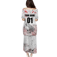 Motocross Rider Puletasi with Abstract Grunge Brush and Custom Number in Red and Black Splatter Design - Wonder Print Shop