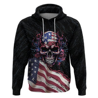 American Flag Skull Hoodie Sorry If My Patriotism Offends You Trust Me - Wonder Print Shop