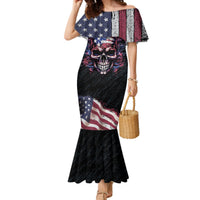 American Flag Skull Mermaid Dress Sorry If My Patriotism Offends You Trust Me - Wonder Print Shop