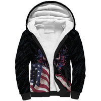 American Flag Skull Sherpa Hoodie Sorry If My Patriotism Offends You Trust Me - Wonder Print Shop