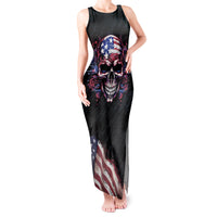 American Flag Skull Tank Maxi Dress Sorry If My Patriotism Offends You Trust Me - Wonder Print Shop